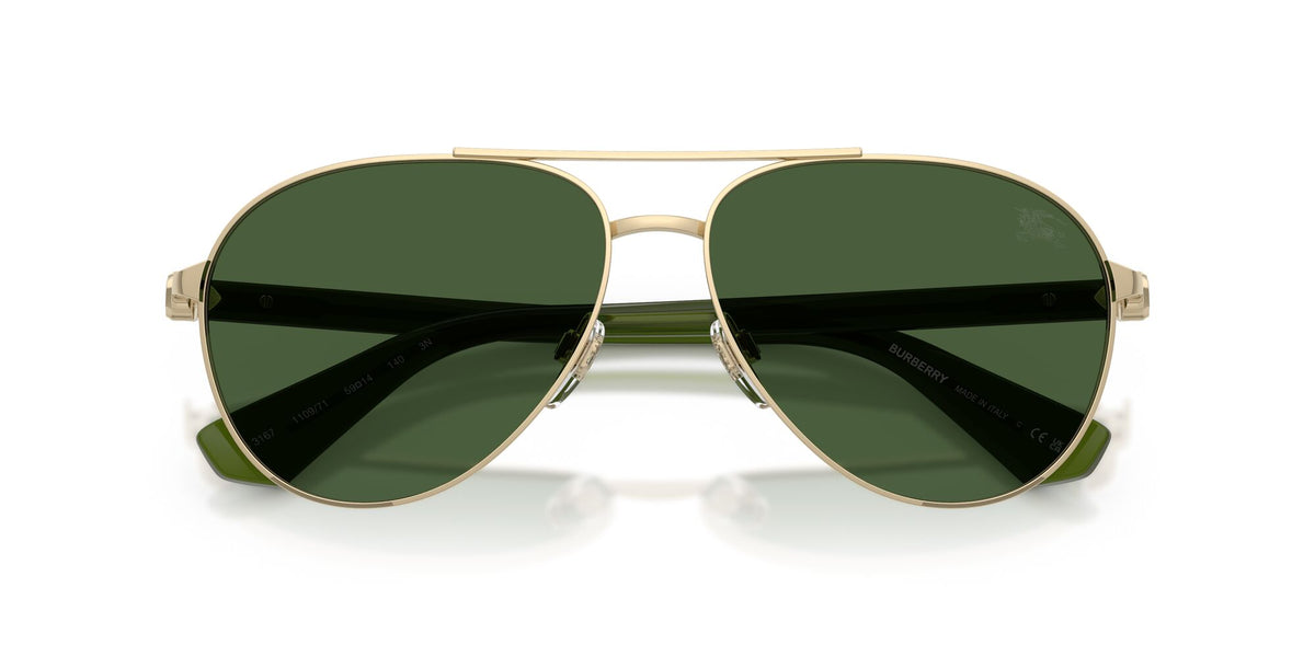 Burberry 0BE3167 110971 59 Light Gold/ Dark Green
