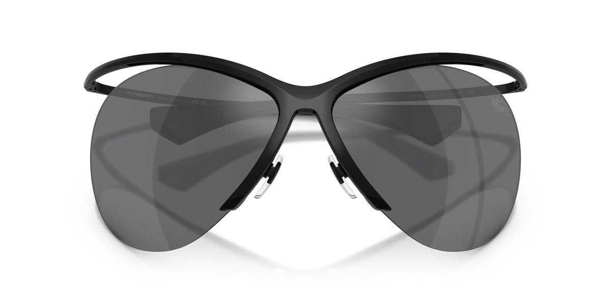 Burberry 0BE3168 10016G 37 Black/ Grey Mirror Silver