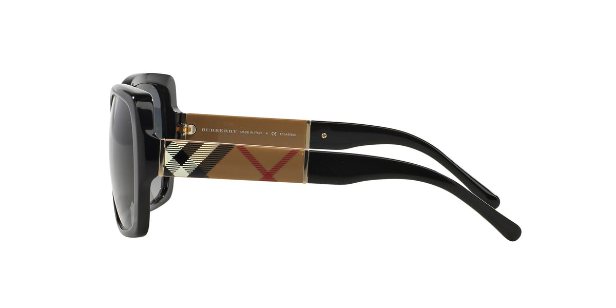 Burberry  0BE4160 3433T3 58 Black 
Grey Gradient Polarised 58 
Cr39 
Acetate 
Metal
