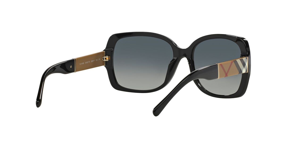 Burberry  0BE4160 3433T3 58 Black 
Grey Gradient Polarised 58 
Cr39 
Acetate 
Metal