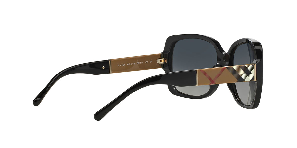 Burberry  0BE4160 3433T3 58 Black 
Grey Gradient Polarised 58 
Cr39 
Acetate 
Metal