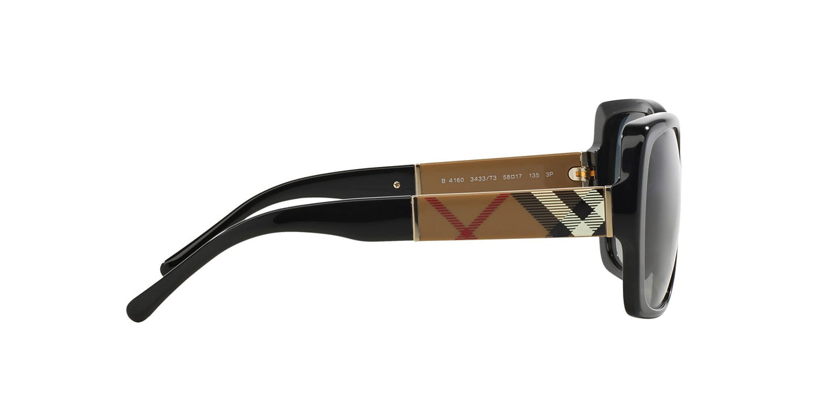 Burberry  0BE4160 3433T3 58 Black 
Grey Gradient Polarised 58 
Cr39 
Acetate 
Metal