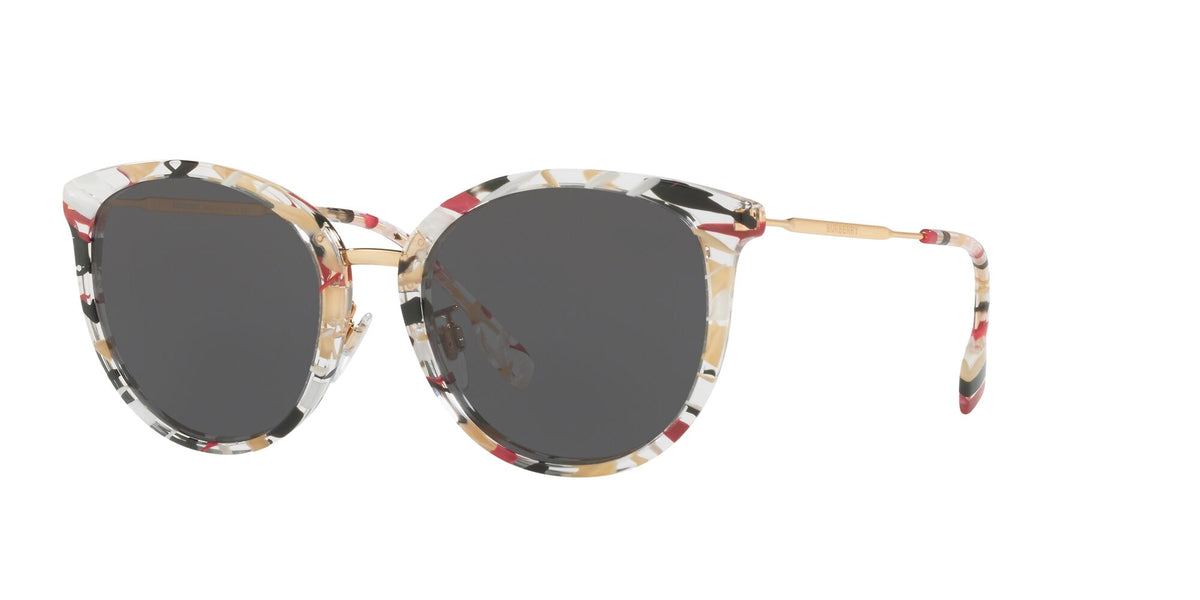 Burberry BE 4289D Striped Check / Grey 56 / Plastic / Metal