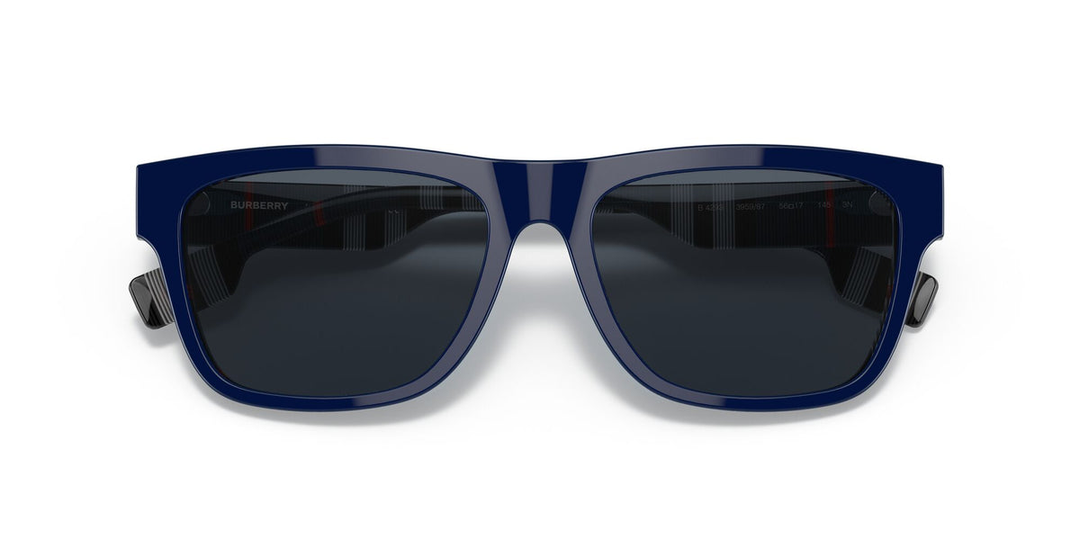Burberry BE 4293 Top Blue On Navy Check / Dark Grey 56 / Plastic / Plastic