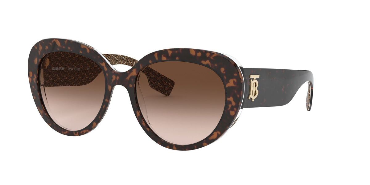 Burberry BE 4298F Top Dark Havana On Tb Brown / Brown Gradient 54 / Plastic / Plastic