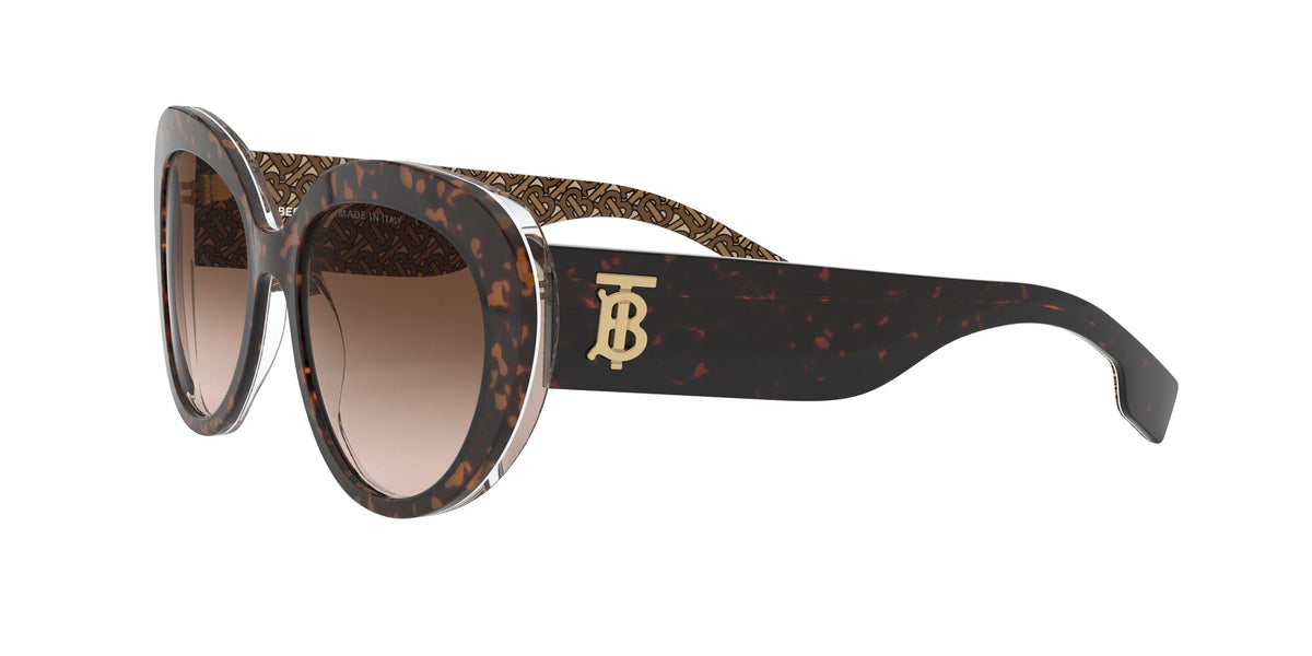 Burberry BE 4298F Top Dark Havana On Tb Brown / Brown Gradient 54 / Plastic / Plastic