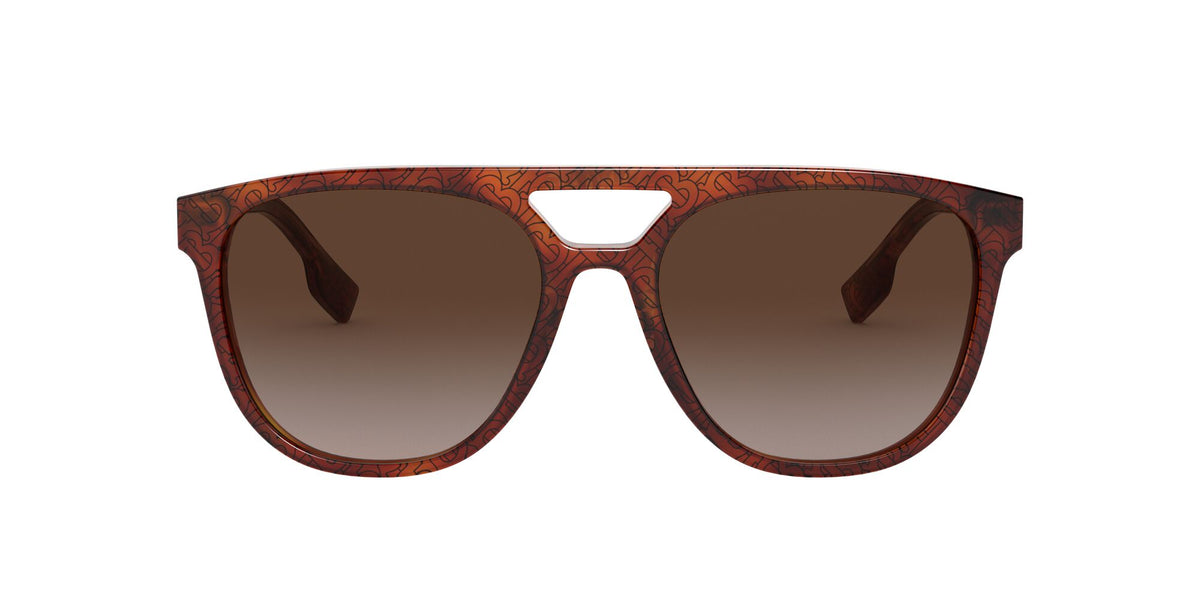Burberry BE 4302 Top Tb Black On Light Havana / Brown Gradient 56 / Plastic / Plastic