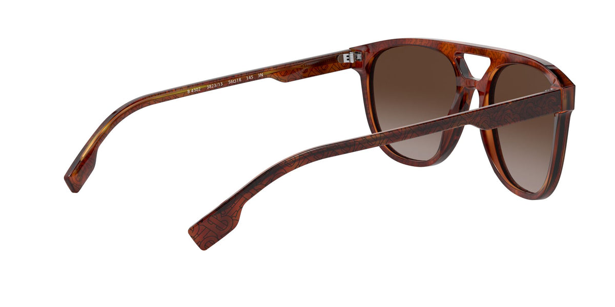 Burberry BE 4302 Top Tb Black On Light Havana / Brown Gradient 56 / Plastic / Plastic