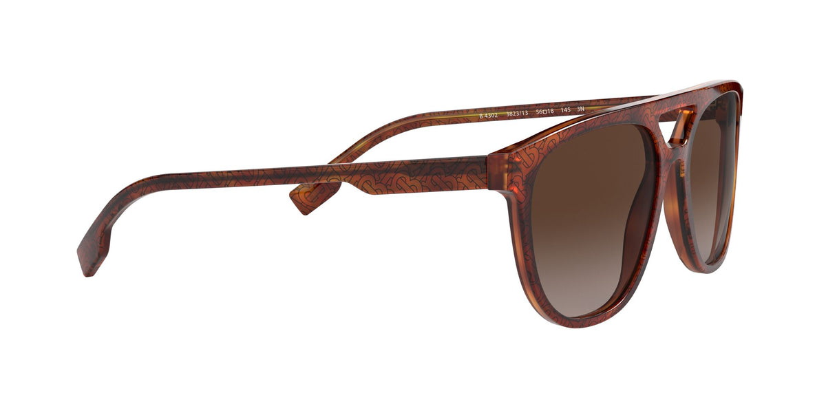 Burberry BE 4302 Top Tb Black On Light Havana / Brown Gradient 56 / Plastic / Plastic