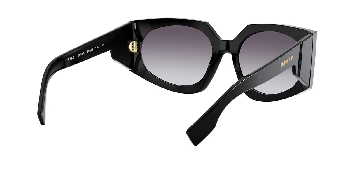 Burberry BE 4306 Black / Grey Gradient 60 / Plastic / Plastic