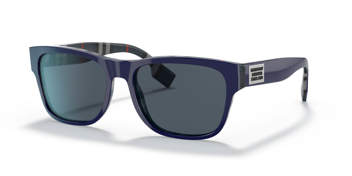 Burberry BE 4309F Top Blue On Navy Check / Dark Grey 57 / Plastic / Plastic