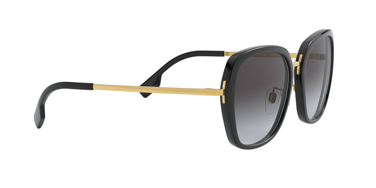 Burberry BE 4311D Black / Grey Gradient 57 / Plastic / Metal