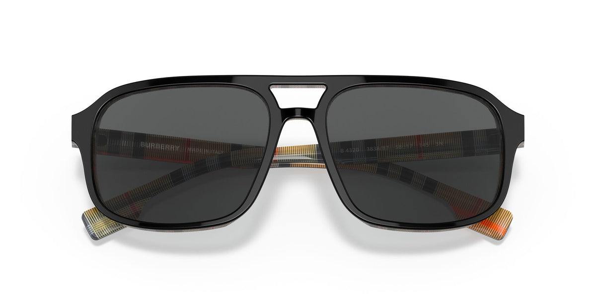 Burberry BE 4320 Top Black On Vintage Check / Dark Grey 58 / Plastic / Plastic
