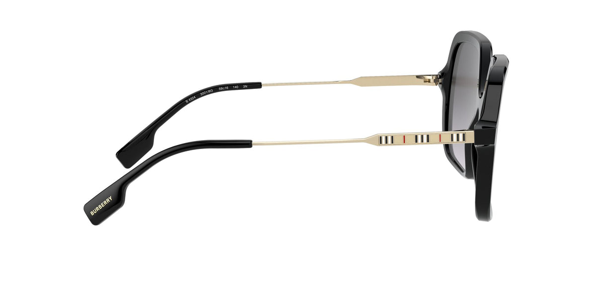 Burberry BE 4324 Black / Grey Gradient 59 / Plastic / Metal