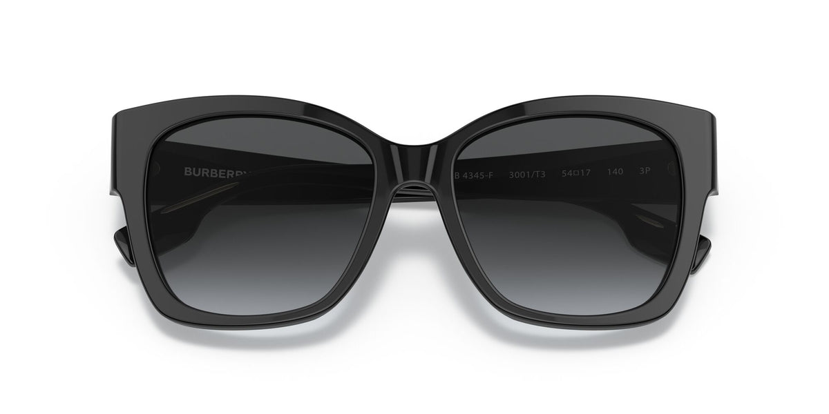 Burberry BE 4345F Black 
Grey Gradient Polar 56 
Plastic 
Plastic