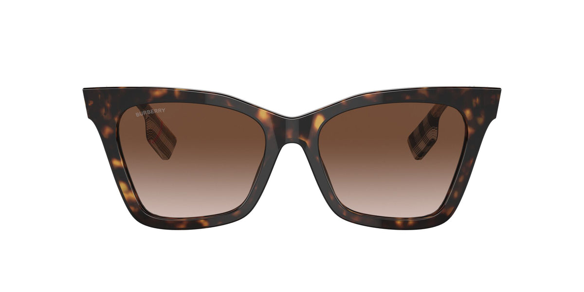 Burberry BE 4346F Dark Havana / Brown Gradient 55 / Plastic / Plastic