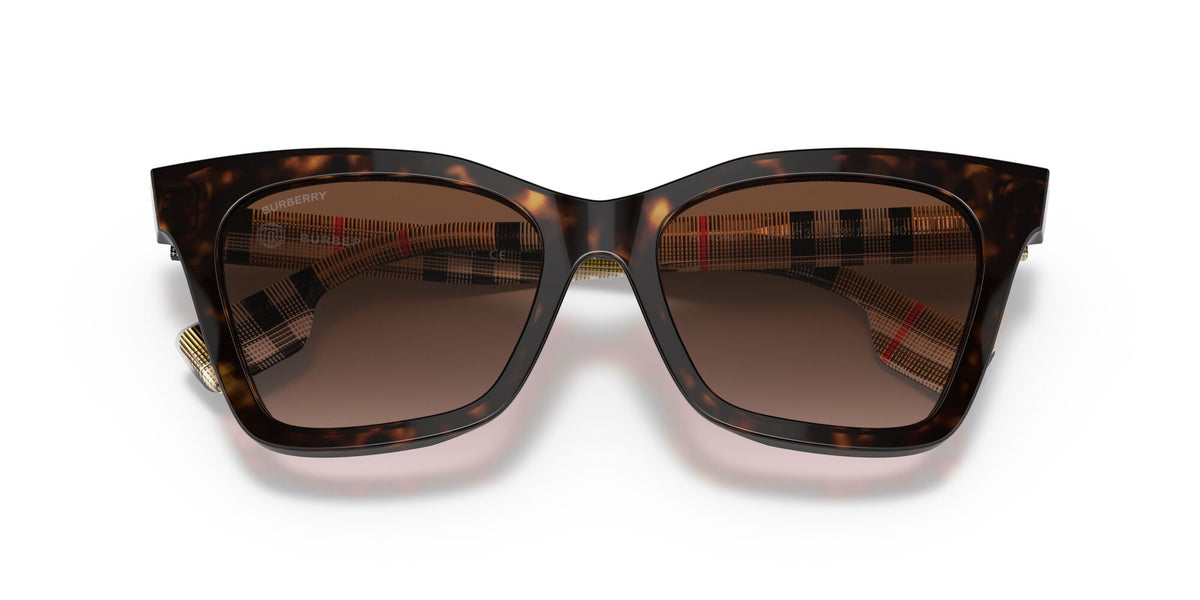 Burberry BE 4346F Dark Havana / Brown Gradient 55 / Plastic / Plastic
