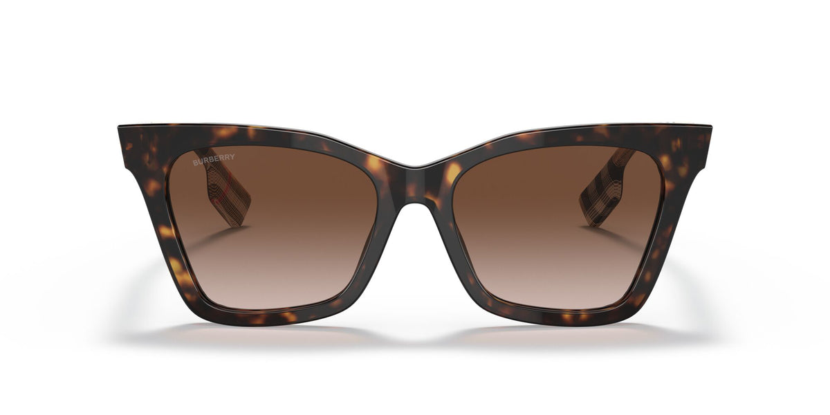 Burberry BE 4346F Dark Havana / Brown Gradient 55 / Plastic / Plastic