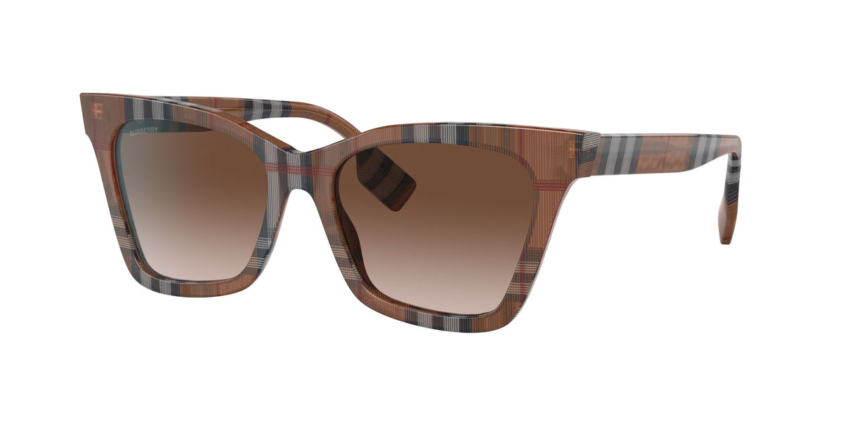 BE 4346 Burberry Elsa Check Brown / Gradient Brown 53 53 / Polyamide Bio / Acetate / Acetate