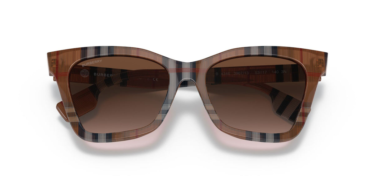 BE 4346 Burberry Elsa Check Brown / Gradient Brown 53 53 / Polyamide Bio / Acetate / Acetate