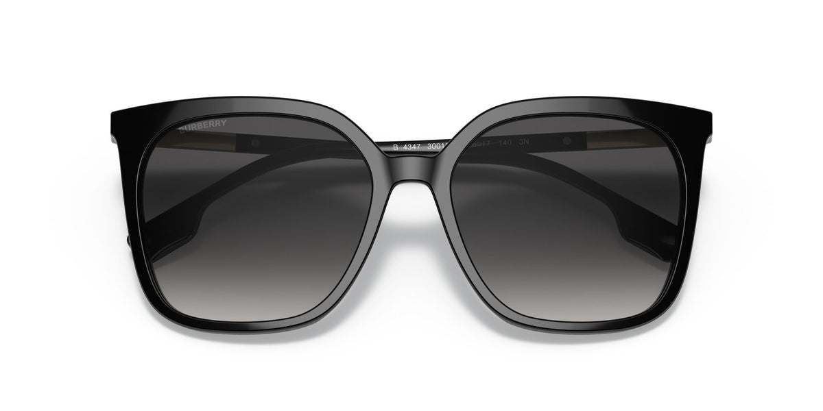Burberry BE 4347 Black / Grey Gradient 56 / Plastic / Metal