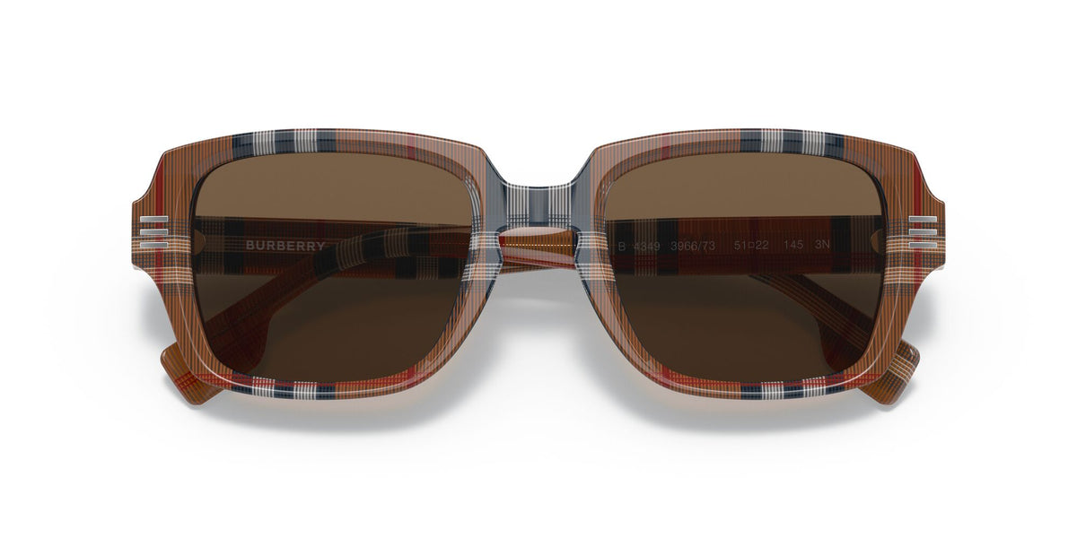 Burberry BE 4349 Brown Check / Dark Brown 51 / Plastic / Plastic