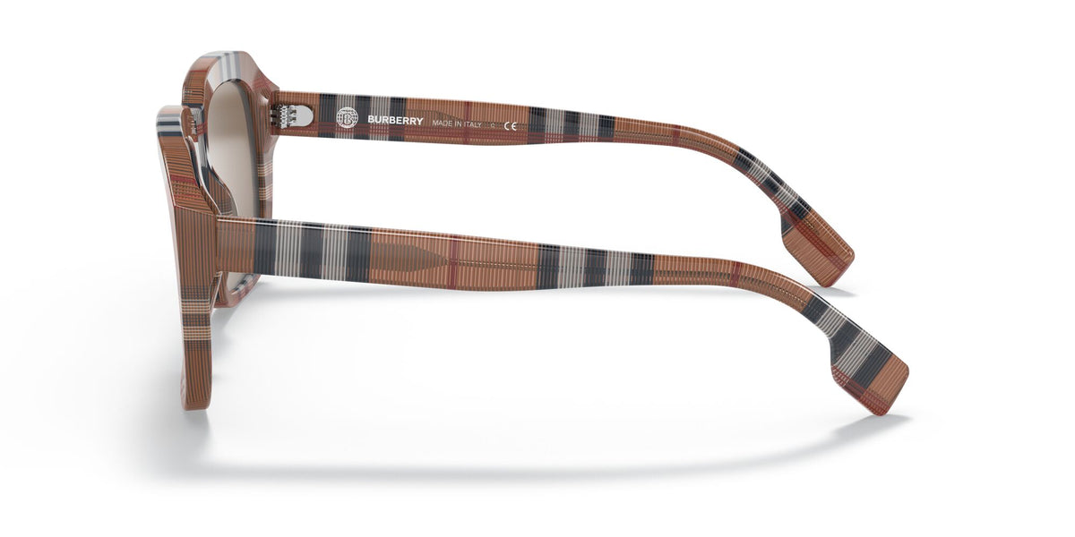 Burberry BE 4350 Brown Check / Dark Brown 55 / Plastic / Plastic