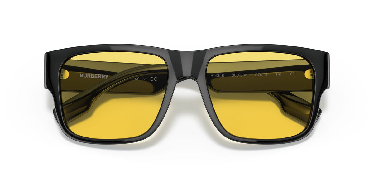 Burberry Knight 0BE4358 300185 57 Black / Yellow 57 / Plastic / Plastic