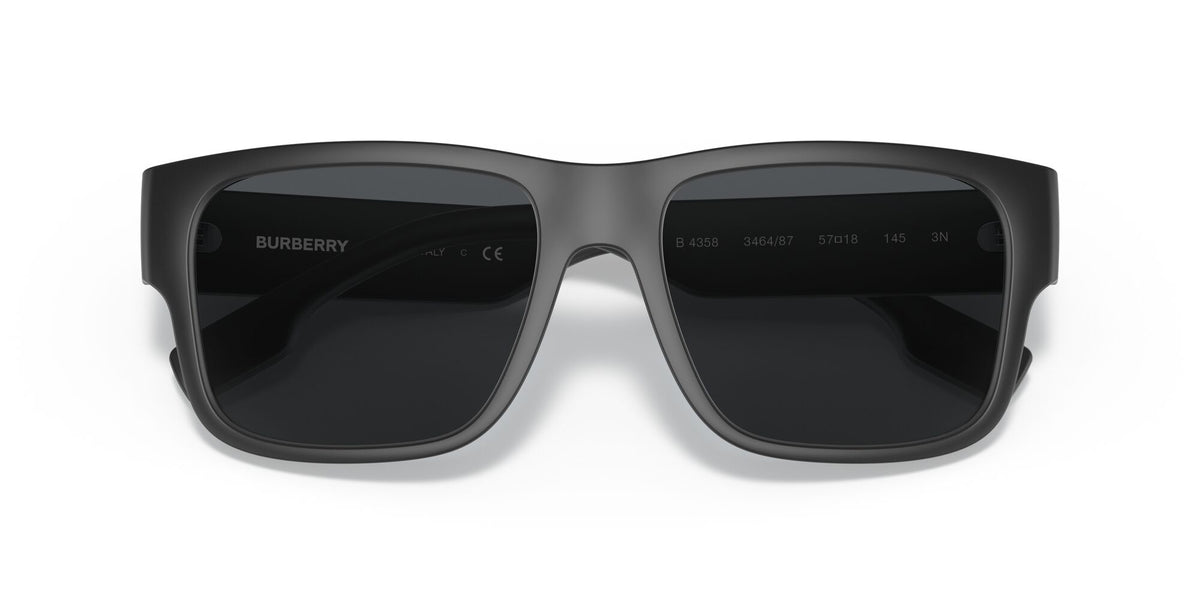 Burberry BE 4358 Matte Black / Dark Grey 57 / Plastic / Plastic