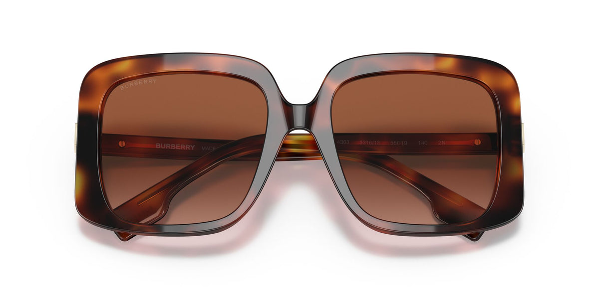Burberry BE 4363 Light Havana / Brown Gradient 55 / Plastic / Plastic