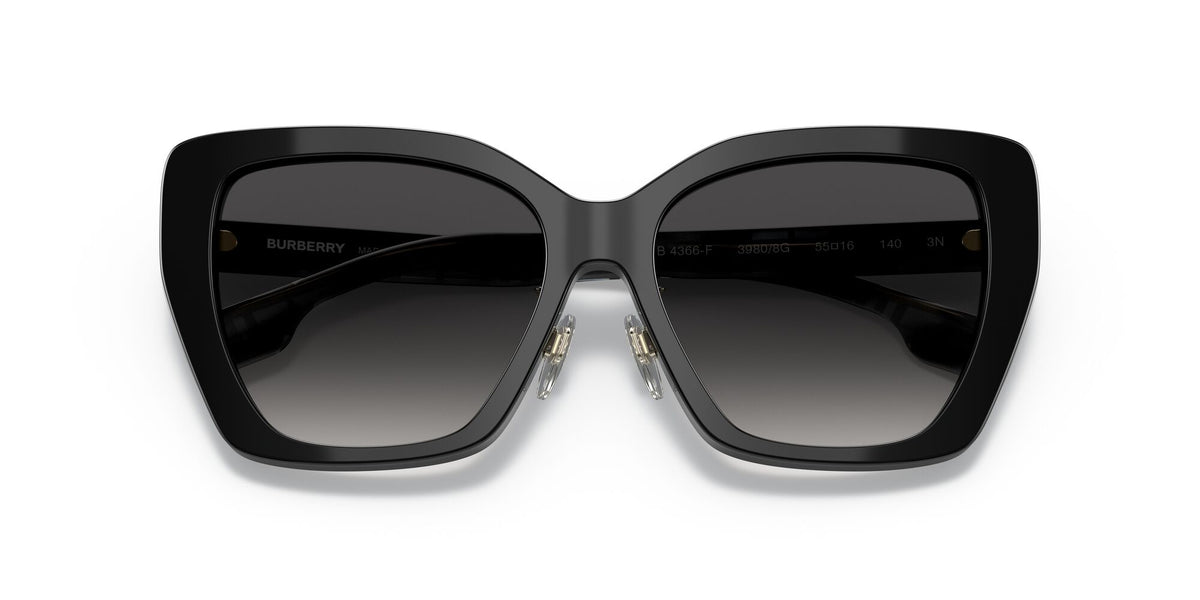 Burberry BE 4366F Black / Grey Gradient 55 / Plastic / Plastic