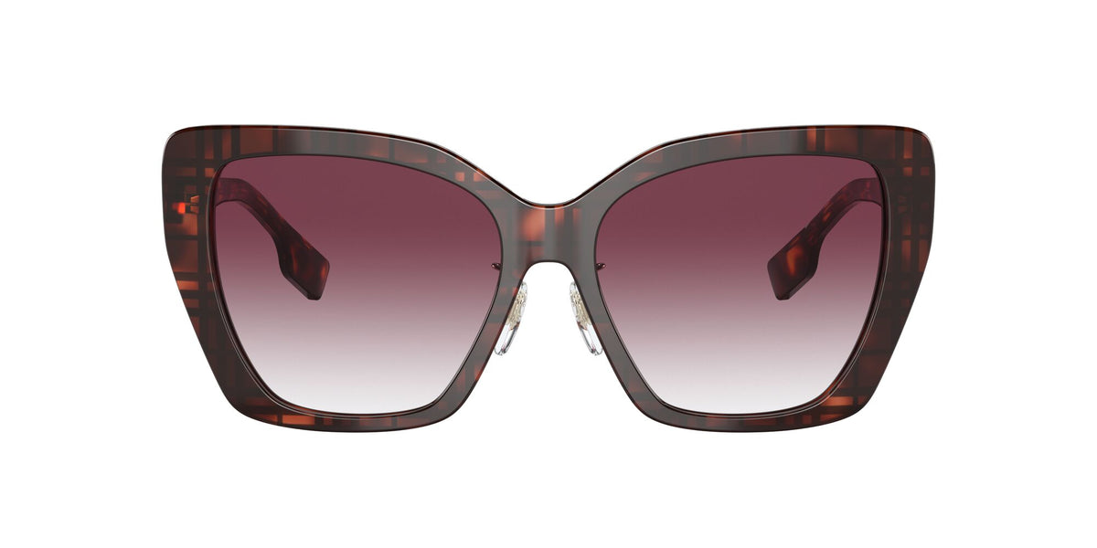 Burberry BE 4366F Top Check/Red Havana / Violet Gradient 55 / Plastic / Plastic
