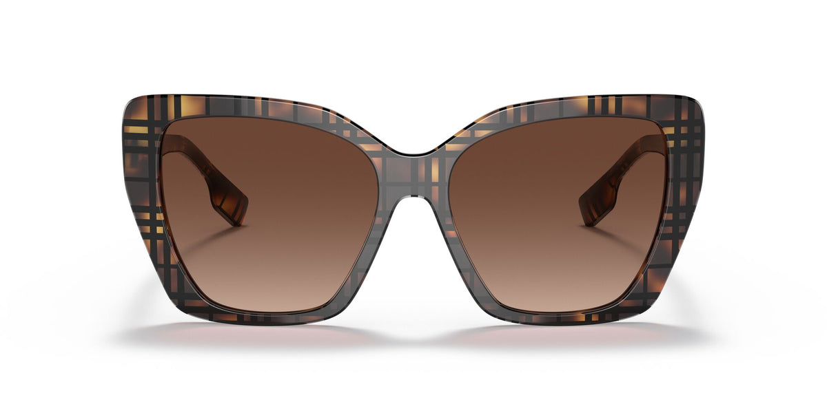 BE 4366 Burberry Tamsin Top Check/Havana 
Brown Gradient Polarised 55 55 
Cr39 
Acetate 
Acetate