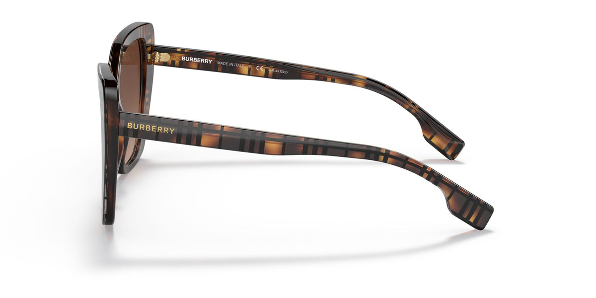 BE 4366 Burberry Tamsin Top Check/Havana 
Brown Gradient Polarised 55 55 
Cr39 
Acetate 
Acetate