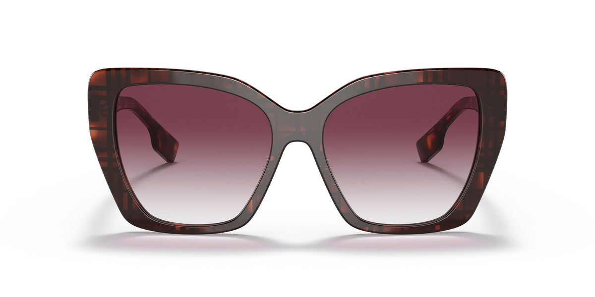 Burberry BE 4366 Top Check/Red Havana / Violet Gradient 55 / Plastic / Plastic