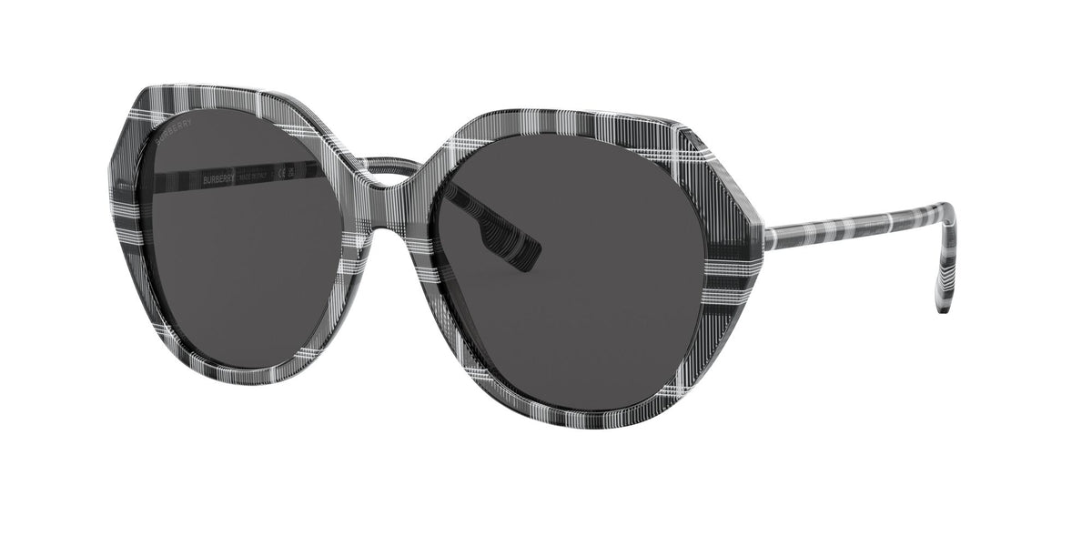 Burberry Vanessa 0BE4375F 400487 57 Check White/Black / Dark Grey 57 / Plastic / Plastic
