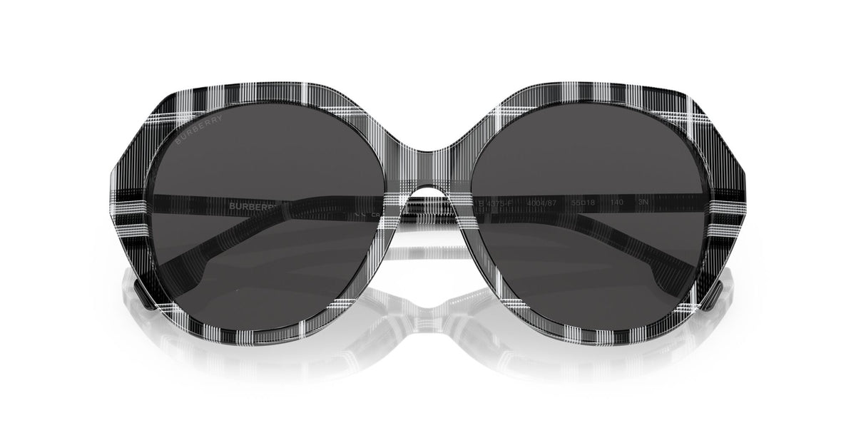 Burberry Vanessa 0BE4375F 400487 57 Check White/Black / Dark Grey 57 / Plastic / Plastic
