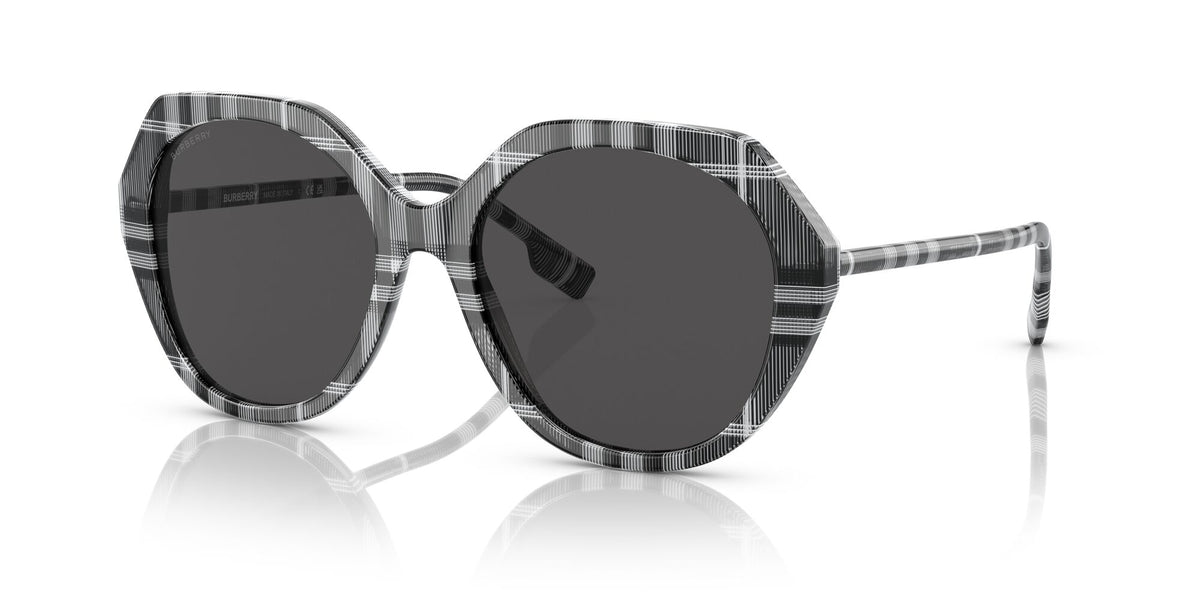 Burberry Vanessa 0BE4375F 400487 57 Check White/Black / Dark Grey 57 / Plastic / Plastic