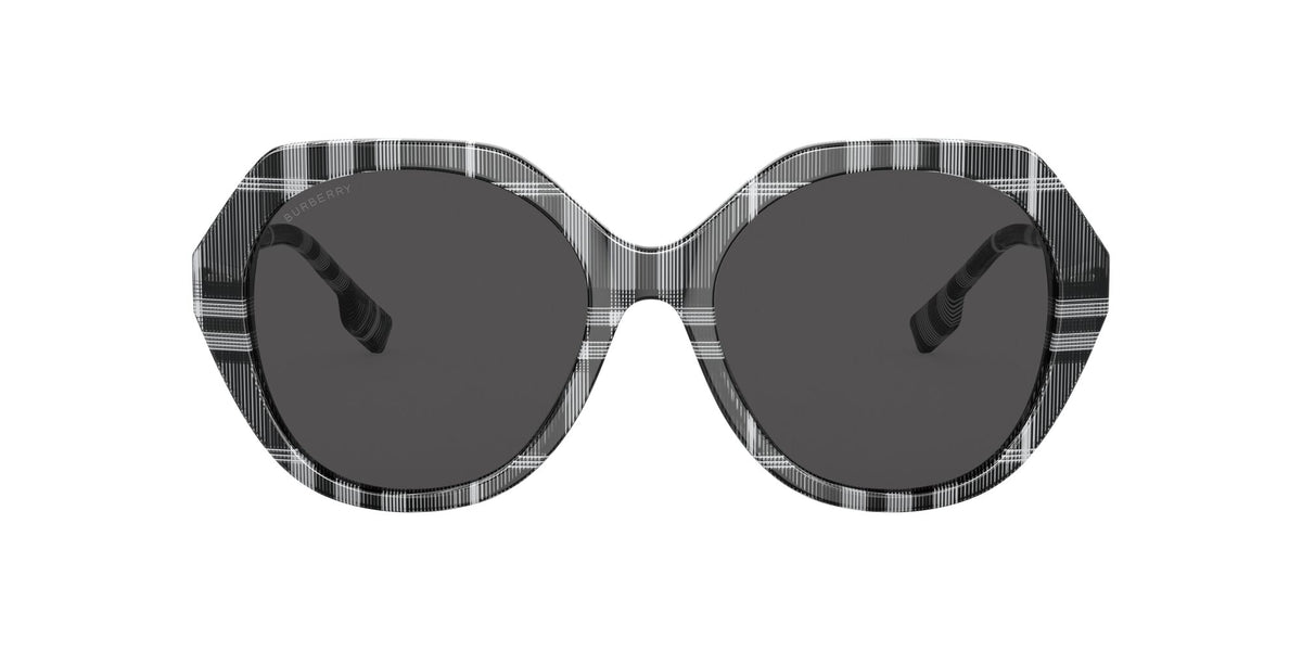 Burberry BE 4375 Check White/Black / Dark Grey 55 / Plastic / Plastic