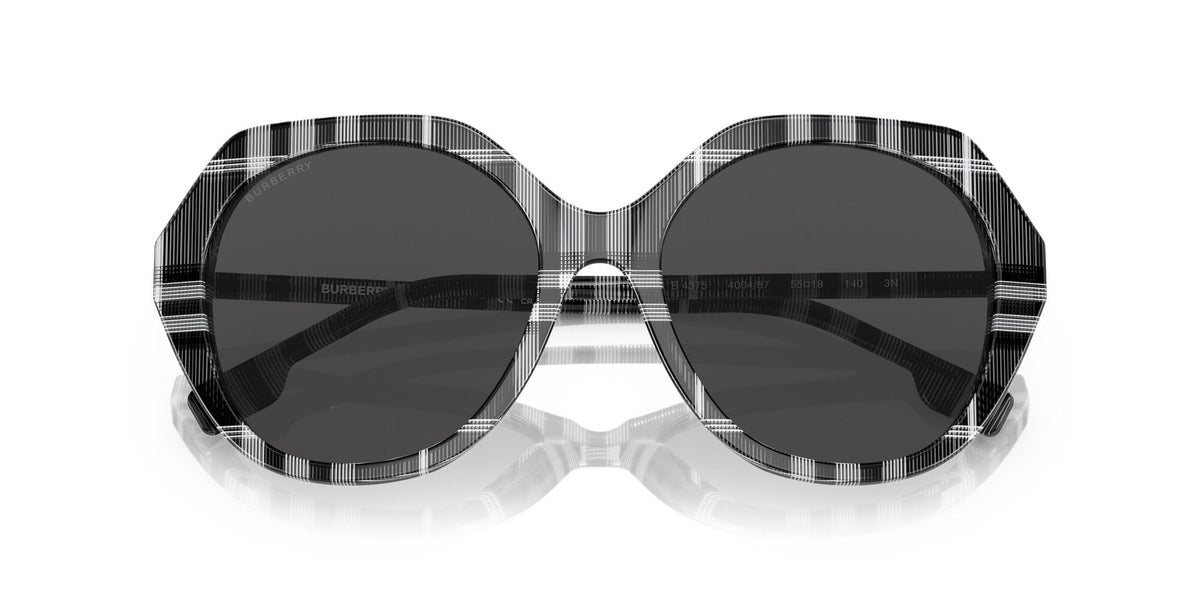 Burberry BE 4375 Check White/Black / Dark Grey 55 / Plastic / Plastic