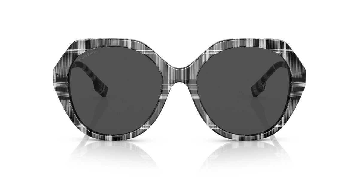 Burberry BE 4375 Check White/Black / Dark Grey 55 / Plastic / Plastic