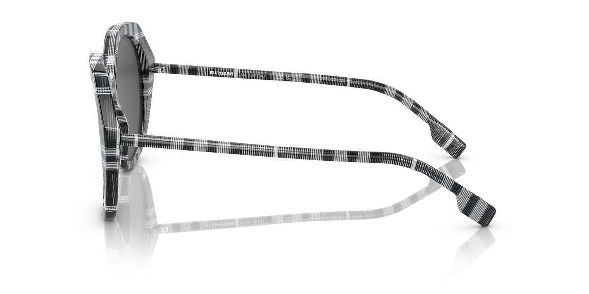 Burberry BE 4375 Check White/Black / Dark Grey 55 / Plastic / Plastic