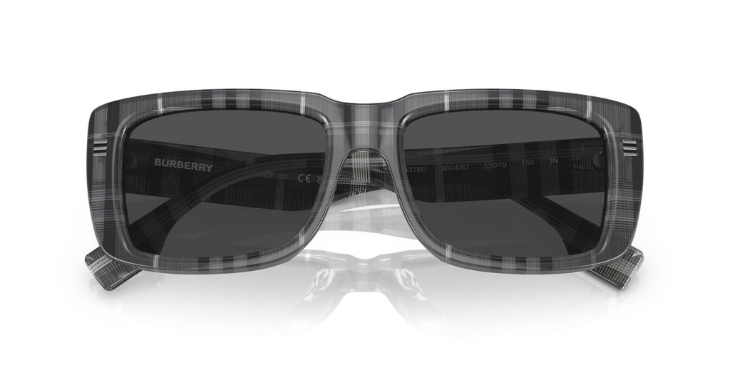 Burberry Jarvis 0BE4376U 380487 55 Charcoal Check / Dark Grey 55 / Plastic / Plastic