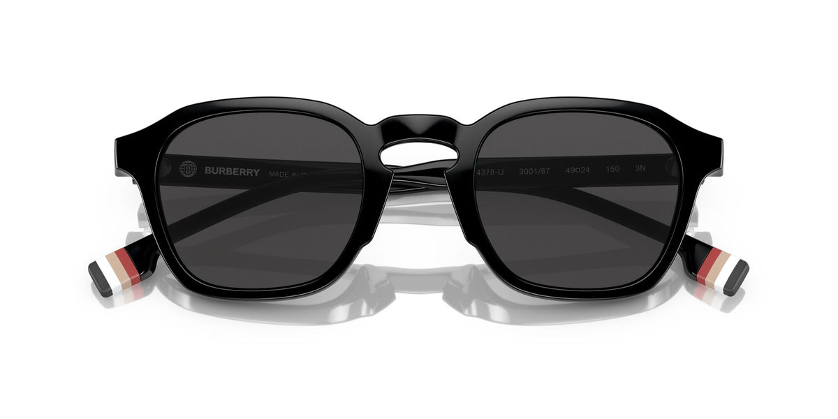 Burberry Percy 0BE4378U 300187 49 Black / Dark Grey 49 / Plastic / Plastic