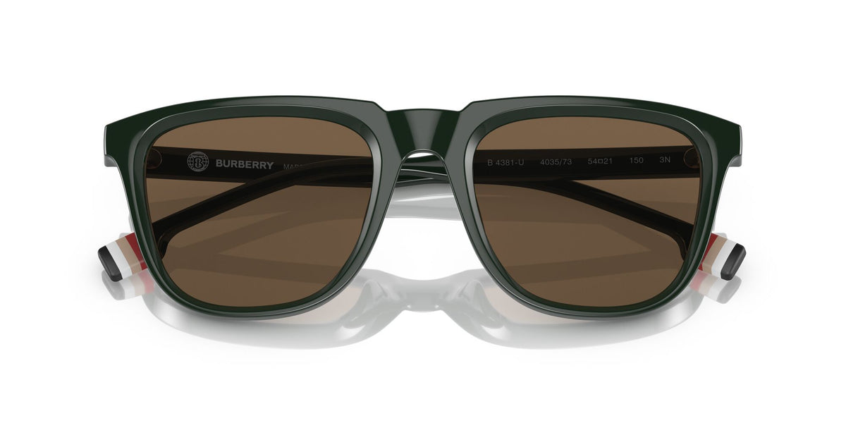 Burberry BE 4381U Green / Dark Brown 54 / Plastic / Plastic