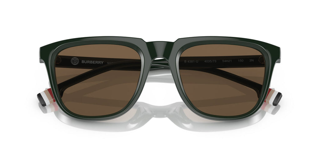 Burberry BE 4381U Green / Dark Brown 54 / Plastic / Plastic