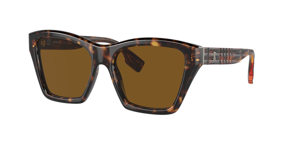 Burberry Arden 0BE4391F 300283 56 Dark Havana 
Brown Polarised 56 
Cr39 
Acetate 
Molded