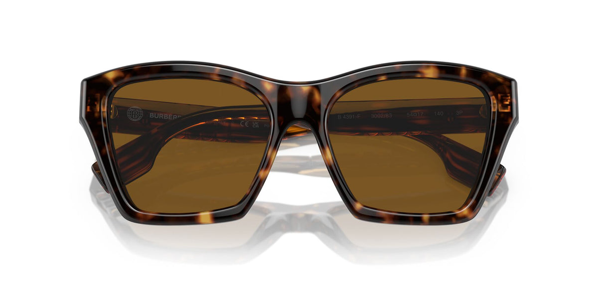 Burberry Arden 0BE4391F 300283 56 Dark Havana 
Brown Polarised 56 
Cr39 
Acetate 
Molded