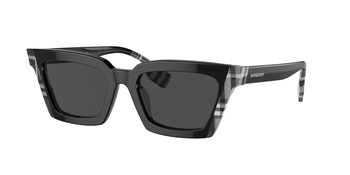 Burberry Briar 0BE4392U 405187 52 Black/Check White Black / Dark Grey 52 / Polyamide Bio / Acetate / Acetate