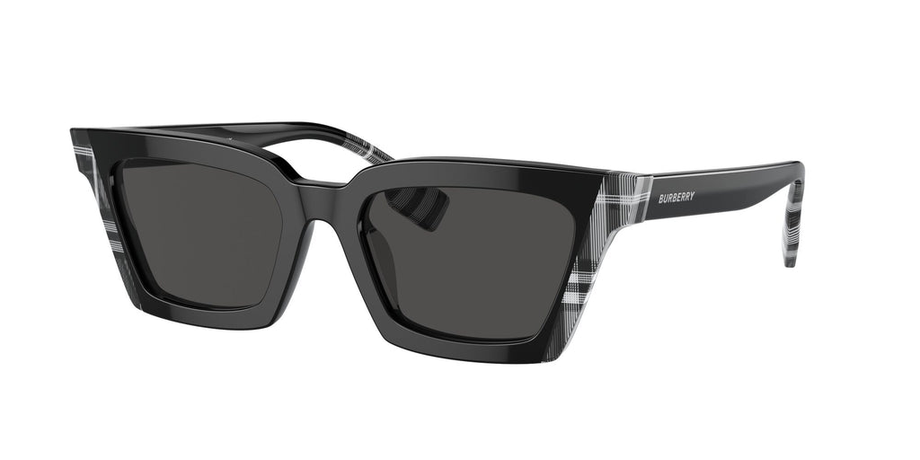 Burberry Briar 0BE4392U 405187 52 Black/Check White Black / Dark Grey 52 / Polyamide Bio / Acetate / Acetate